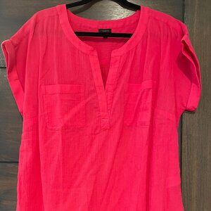Lightweight Gauzy Hot Pink Blouse